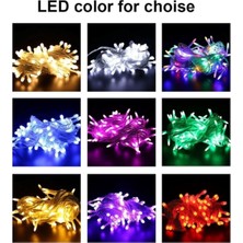Renkli 100 LED Işıklı Yılbaşı Ağaç ve Vitrin Süsleme Işığı 5 mt
