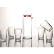 Turuncu 7 Parça Su Takımı Seti, Sürahi ve Bardaklar, Şık ve Kullanışlı Tasarım