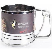 Büyük Boy Paslanmaz Değirmenli Un Eleği 13X12 Cm, Beyaz