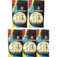 Bongardi Coffee 5X200G Etiyopya Yöresel Blend Kahve Seti (Çekirdek Veya Öğütülmüş Seçilebilir)