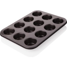 12 Bölmeli Teflon Kek Kalıbı, Pratik ve Sağlıklı Pişirme Aracı