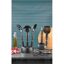 6'lı Renkli Servis Seti, Şık ve Kullanışlı Standlı Tasarım