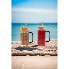 Turuncu 2'li Cam Kupa Seti, Şık ve Kullanışlı Kahve Fincanı