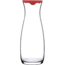 Kırmızı Kapaklı 1l Amphora Karaf Sürahi, Şık ve Işlevsel Ikramlık, Dayanıklı Tasarım