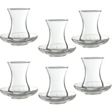 Turuncu Renkli 12 Parça Çay Takımı ve Bardak Seti, Şık ve Kullanışlı Seçenek.