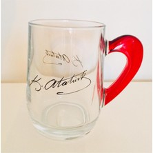 Kalın Cam, Mustafa Kemal Imzalı, Şık ve Dayanıklı Kupa, Beyaz Renkli Ürün