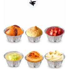 Alüminyum Krem Karamel Suffle Kabı 100'LÜ, Pratik ve Şık Tatlı Sunum Seti