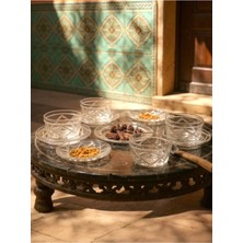 6'lı Gri Cam Kase Seti, Çerezlik, Şekerlik ve Atıştırmalık Sunum Tabakları