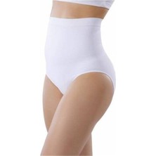 Kadın Beyaz Korseli Yüksek Bel Külot 1008