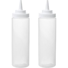 2'li Renkli Şeffaf Sos Şişesi Seti, Pratik ve Şık Tasarım