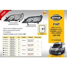 AYFAR-505215 - Far Motorlu Sol Krom Çerçeveli Ducato Maxı 14> Boxer 14> Jumper 14> LED (Ballast Hariç)