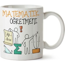 Renkli Matematik Öğretmeni Porselen Kupa Seti, Öğretmenler Günü Hediye