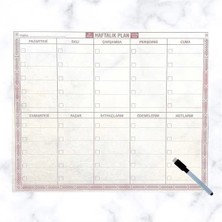 Bfs Şeffaf Kendiliğinden Yapışkanlı Kalemli Haftalık Planlayıcı 40CM-50CM