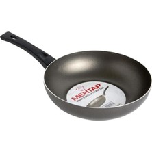 Gri Granit Wok Tava 28 Cm, Dayanıklı ve Şık Mutfak Gereci