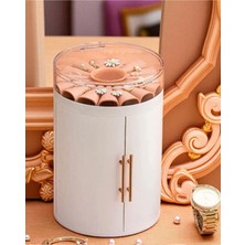 Beyaz Dekoratif Çekmeceli Takı ve Bujiteri Organizeri