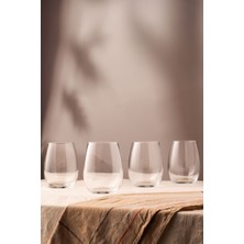 Turuncu Kristal Cam 4'lü Meşrubat Bardağı Seti 570 cc