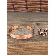 Aida Jewelss Ayarlanabilir Ölçü Saf Bakır Bileklik Yüzük Seti Bakır Bileklik Bakır Yüzük Set