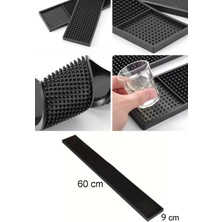 Siyah Silikon Bar Mat 9X60 Cm, Kaymaz ve Dayanıklı Kahve Ekipmanı Aksesuarı