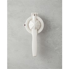 Krem Renkli 21 cm Plastik Limon Sıkacağı, Pratik ve Şık Tasarım