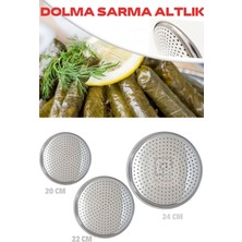 Pratik Paslanmaz Çelik Pizza Pişirme Altlığı 3’lü Set 20-24 cm