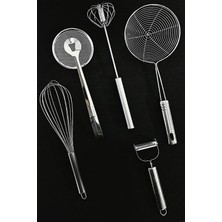 Çırpıcı, Süzgeçli Maşa, Otomatik Çırpıcı, Yağ Kevgırı, Sebze Meyve Soyucu Set