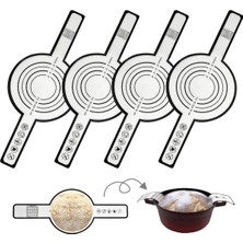 Gri 4'lü Silikon Pişirme Matı, Isıya Dayanıklı, Çok Amaçlı ve Kolay Temizlenir