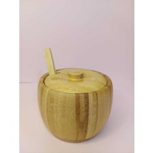 Büyük Boy 3 Parça Bambu Şekerlik Takımı, Şık ve Doğal Tasarım