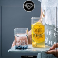 4'lü Kare Cam Bardak Seti, 500ML ve 250ML, Şık ve Dayanıklı Tasarım