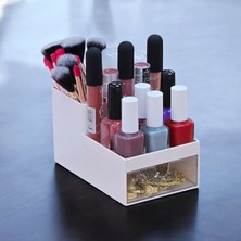 Bej 3 Katlı Çekmeceli Ofis ve Makyaj Düzenleyici Organizer