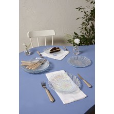 Şeffaf Cam Pasta ve Tatlı Seti, 21 Cm, 6 Parçalı, Şık ve Zarif Tasarım