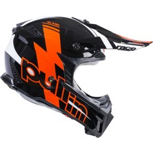 Pull In Master Race Trash Kask Yarış Siyah Turuncu