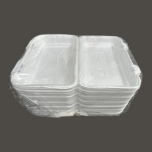 Kapaklı Köpük Iskender Kase Seti, 23.5X15 Cm, 20 Adet Paket, Temizlik ve Hijyen Için Ideal