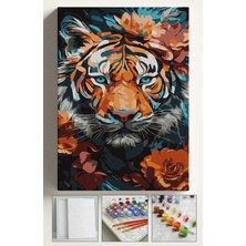 Sayılarla Boyama Çerçeveli Hobi Seti Numaralı Tuval Fırça Boya Dahil Kasnaklı 40X50 cm  KAPLAN002