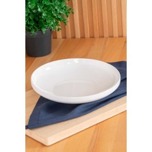 Beyaz Yuvarlak Çukur Tabak, 20 Cm, Şık ve Kullanışlı Ev Dekoru.