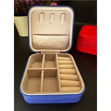 Mavi Renkli Seyahat Için Şık ve Kompakt Takı Düzenleyici 9X9CM