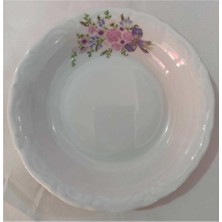 Beyaz 13 cm Çukur Tabak 6'lı Kahvaltı ve Çerezlik Seti
