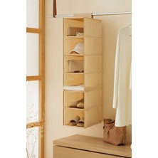 6 Katlı Bej Balıksırtı Askılı Dolap Içi Düzenleyici Organizer