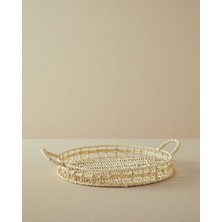 Krem Bej Calantha Kağıt Tepsi, Şık ve Kullanışlı Ev ve Davet Ürünleri