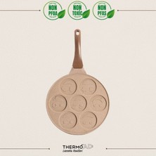 Vizon Renkli 28CM Pankek Tavası Emojili, Şık ve Kullanışlı Mutfak Gereci