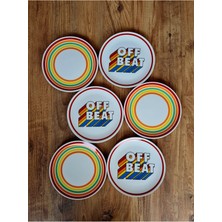 6'lı 19 cm Renkli Porselen Pasta Tabağı Seti, Şık ve Kullanışlı Dekorasyon Ürünü