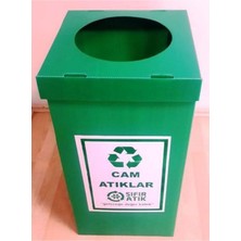 Yeşil Cam Atık Kutusu, Sıfır Atık, Çevre Dostu ve Şık Tasarım