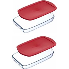 Kare Borcam Tepsi, Kırmızı Plastik Kapaklı, Dayanıklı ve Şık Tasarım