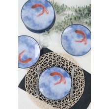 Mavi 20 cm Koi Pasta Tabağı 6'lı Set, Şık ve Kullanışlı.