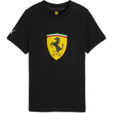 Puma Scuderıa Ferrarı Sportswear Bıg Shıeld Genç Renkli Tişört