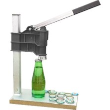 Gazoz ve Konserve Şişe Kapak Kapatma Makinesi, 200 Kapak, Şık Siyah Tasarım