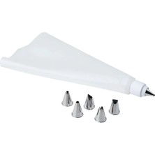 Beyaz Paslanmaz Çelik Uçlu Krema Torbası Seti, Pratik ve Şık Tasarım