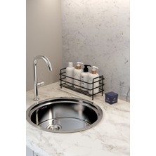 Çok Amaçlı Metal Raf, Banyo, Makyaj ve Mutfak Düzenleyici, Siyah
