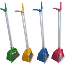 Şık ve Dayanıklı Plastik Ayaklı Fırçalı Süpürge ve Temizlik Seti