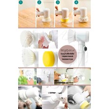 Şarjlı 3 Başlıklı Otomatik Temizlik Fırçası, Pratik ve Hızlı Temizlik Aracı