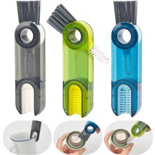 Çok Amaçlı Temizlik Fırça Seti, Bardak, Şişe, Kapak ve Derz Temizliği Için Uygun